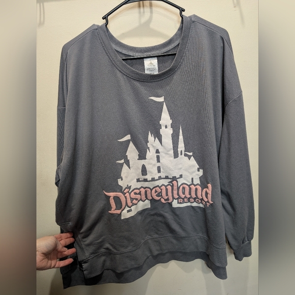 Disney Tops - Disneyland Gray Embossed Long Sleeve Shirt